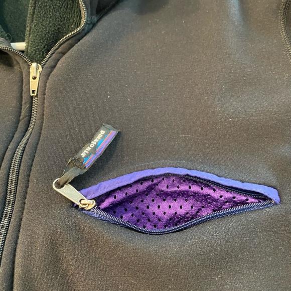 Vintage PATAGONIA Fleece Lined Half-Zip Base Layer / Sweater Size: M Color: Blk - Picture 6 of 7